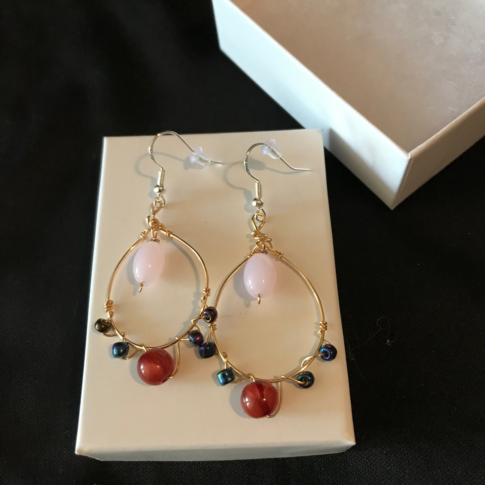 Multi-colored Oval Drop Earrings product image (3)