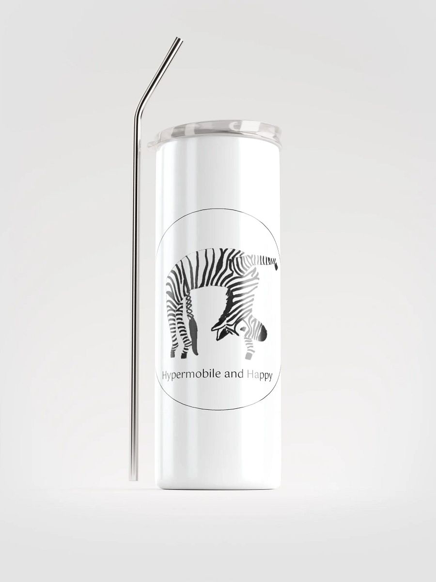Stainless Steel Bendy Zebra Tumbler with Straw product image (1)