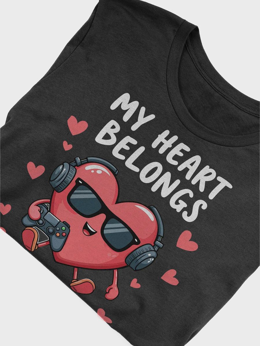 My Heart Belongs to the Controller - Funny Vallentine's Gamer T-Shirt product image (5)