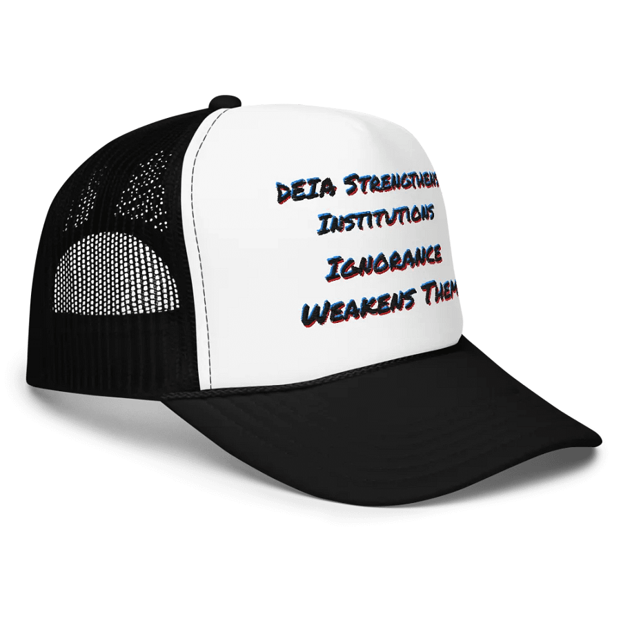 Hands Off DEIA, DEIA Strengthens Institutions (words only), Embroidered Trucker Hat product image (11)