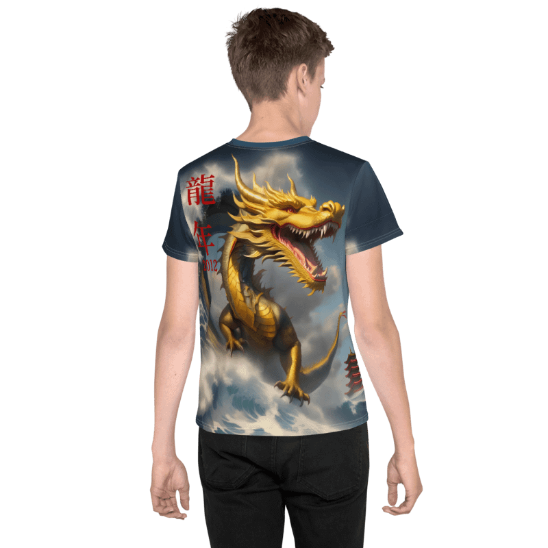 Water Dragon 2012 and the wave /All-Over Print Youth Crew Neck T-Shirt product image (3)
