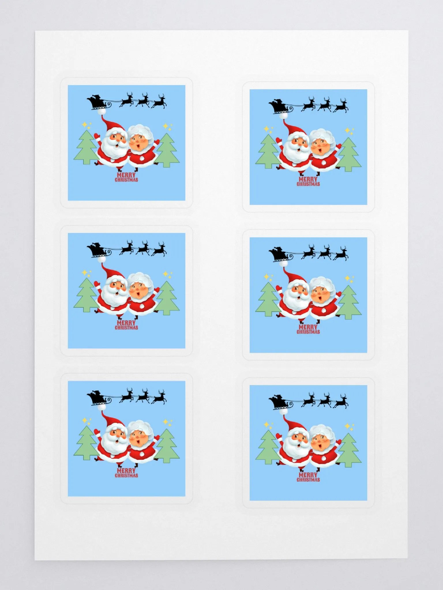 MERRY CHRISTMAS SANTA RIDES BABY BLUE product image (3)
