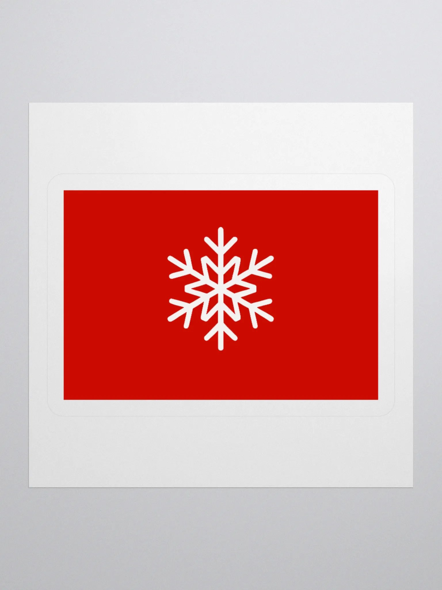 "Flake on Red" Sticker product image (1)