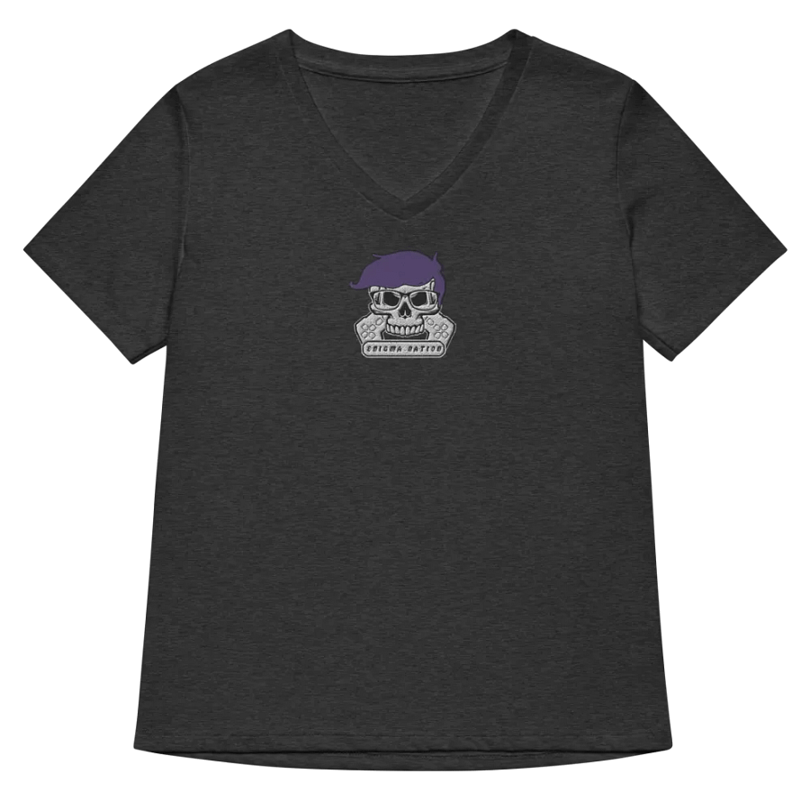 Enigma Nation Bella+Canvas Women's Relaxed V-Neck T-Shirt (EMBRODERED) product image (5)