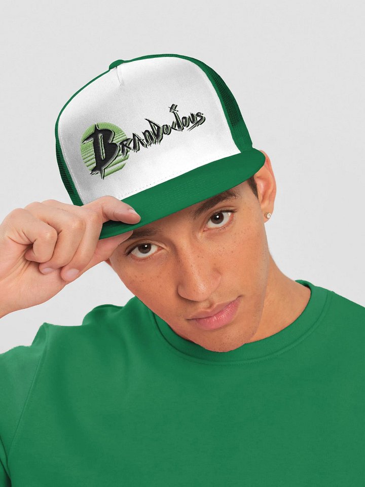 Brandocious Logo, Green and Black - Trucker Hat. product image (18)