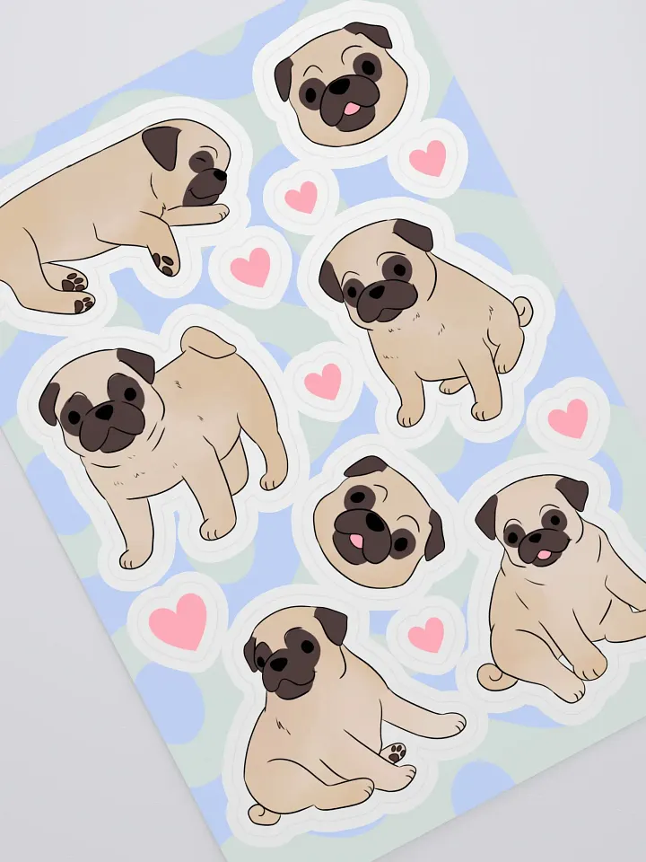 Pawsitively Pawesome Pug Sticker Collection product image (2)