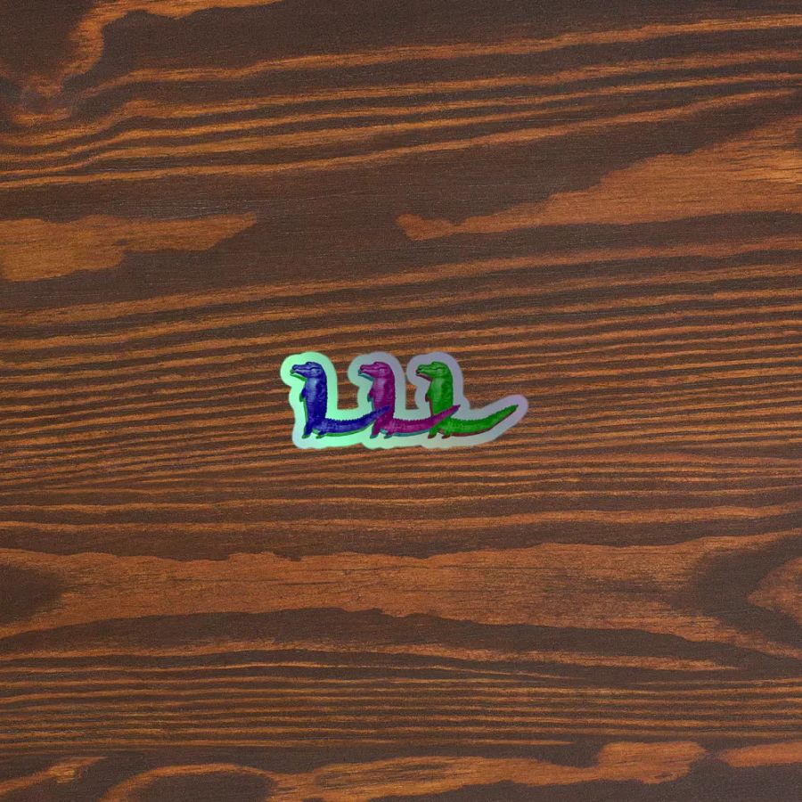 Holographic RGB Gator Stickers product image (3)