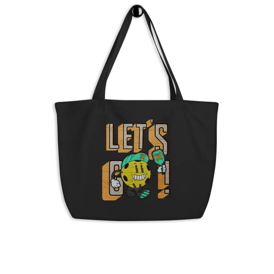 Lets Go Pickleball Mascot Organic Tote Bag product image (3)