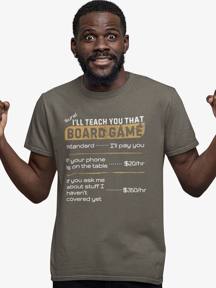 Funny Board Game Teacher Hourly Rate T-shirt product image (1)