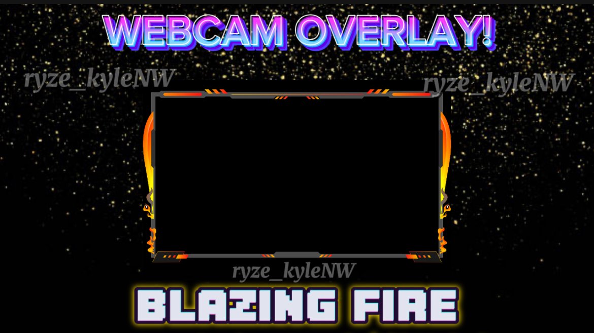 Webcam Overlay BLAZING FIRE product image (1)