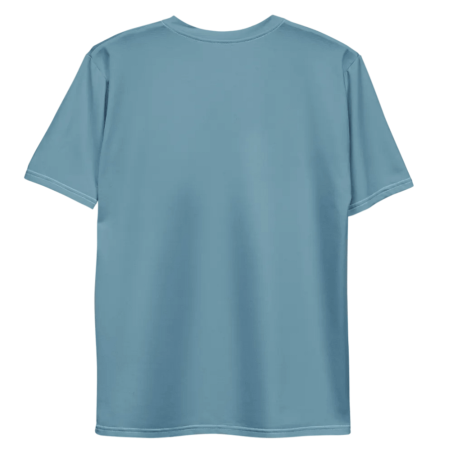 Plain Medium Light Blue Soft Summer Men's Crewneck Polyester Heavyweight Premium T-Shirt by Treasure Pie product image (10)