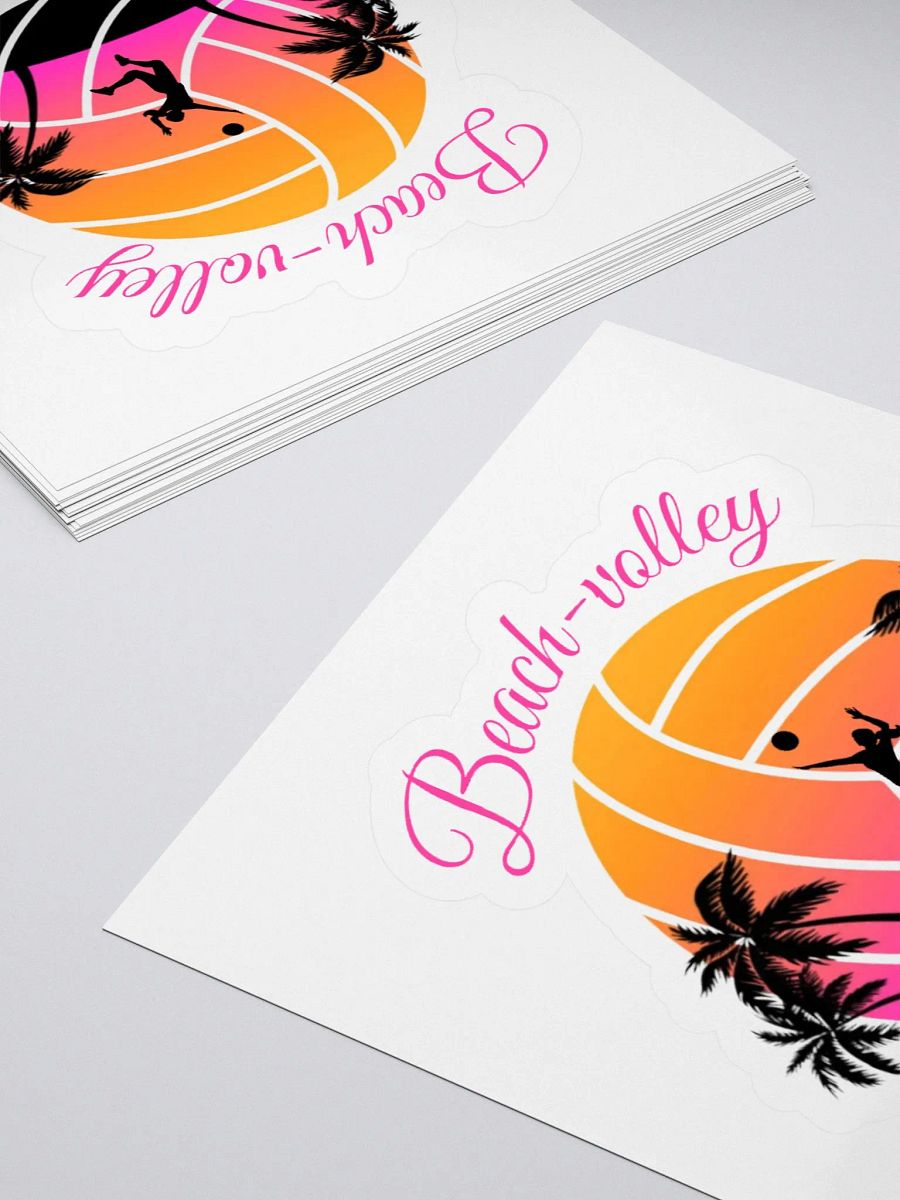 Sunset Spike Volleyball Kiss Cut Stickers product image (10)