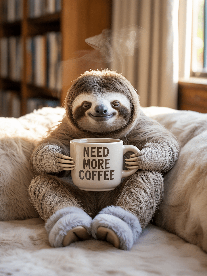 Sloth Coffee Emergency, Framed Poster product image (1)