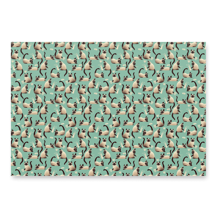 Bad Siamese Cats Knocking Stuff Over Wrapping Paper, 3 Pack product image (4)