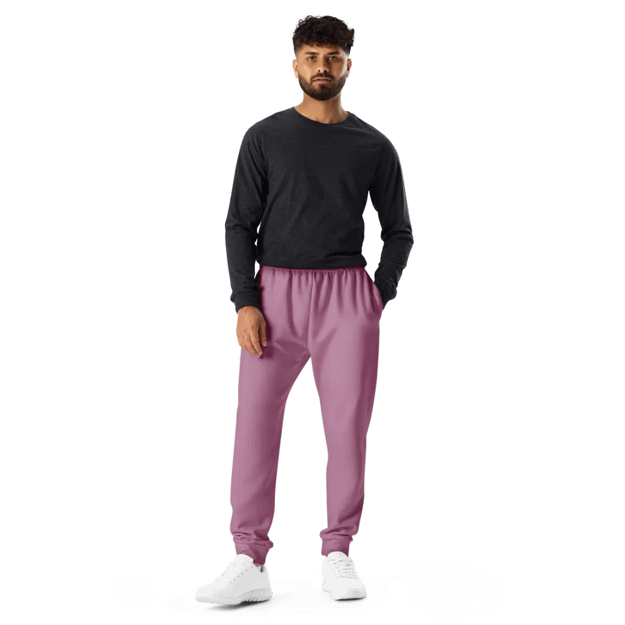 Plain Medium Dark Lilac Purple Soft Summer Recycled Polyester Premium Men's Joggers by Treasure Pie product image (11)