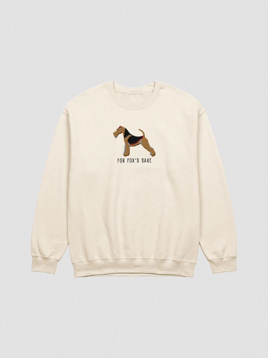 For Fox's Sake Sweatshirt (Embroidered) of a Wire Fox Terrier(Black & Tan) product image (4)