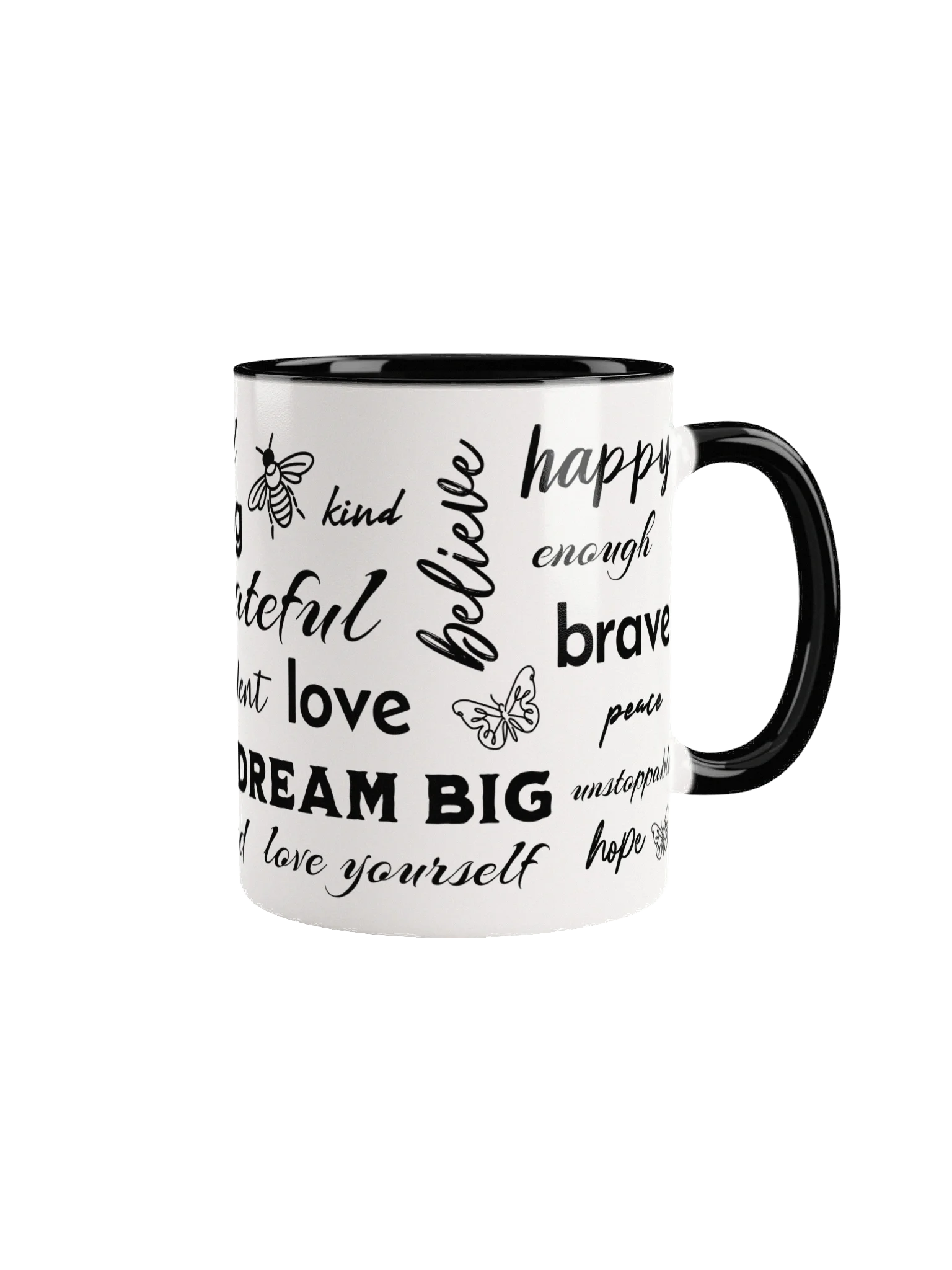 Positive Affirmations Ceramic Mug With Color Inside product image (1)