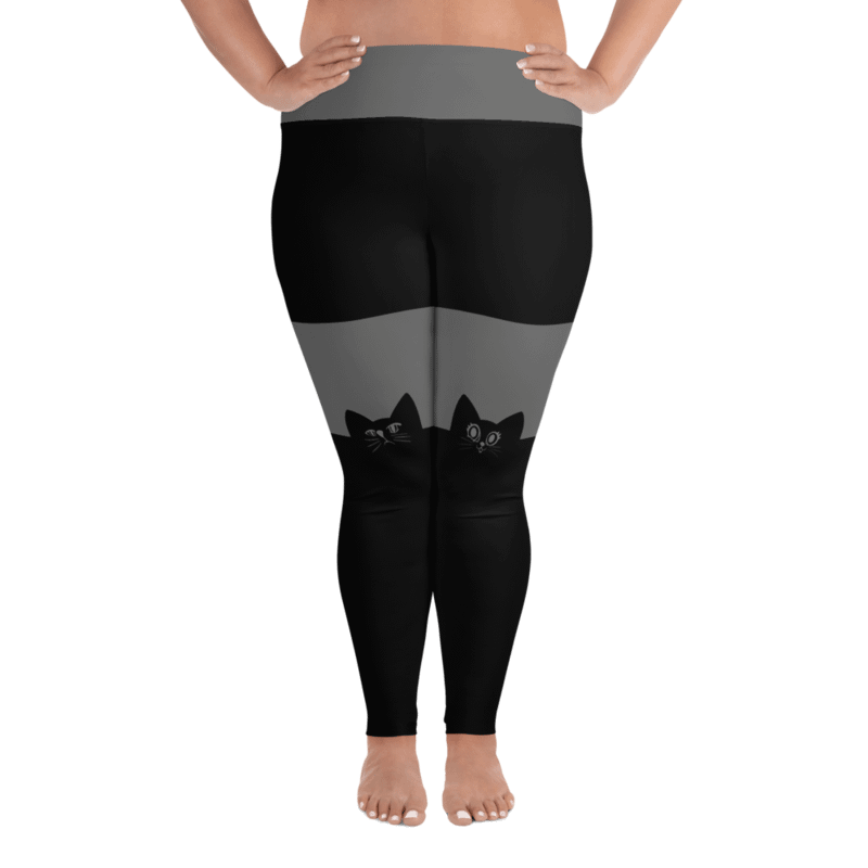 All-Over Print Plus Size Leggings : LUIGI & ARIEL DESIGN product image (1)