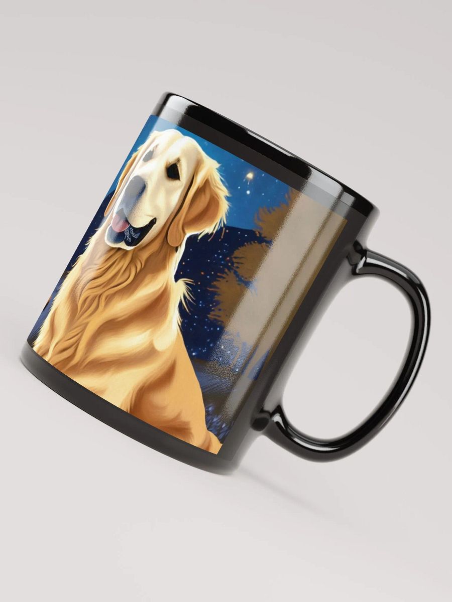 Campfire Companion: Black Glossy Mug for Dog Lovers product image (6)