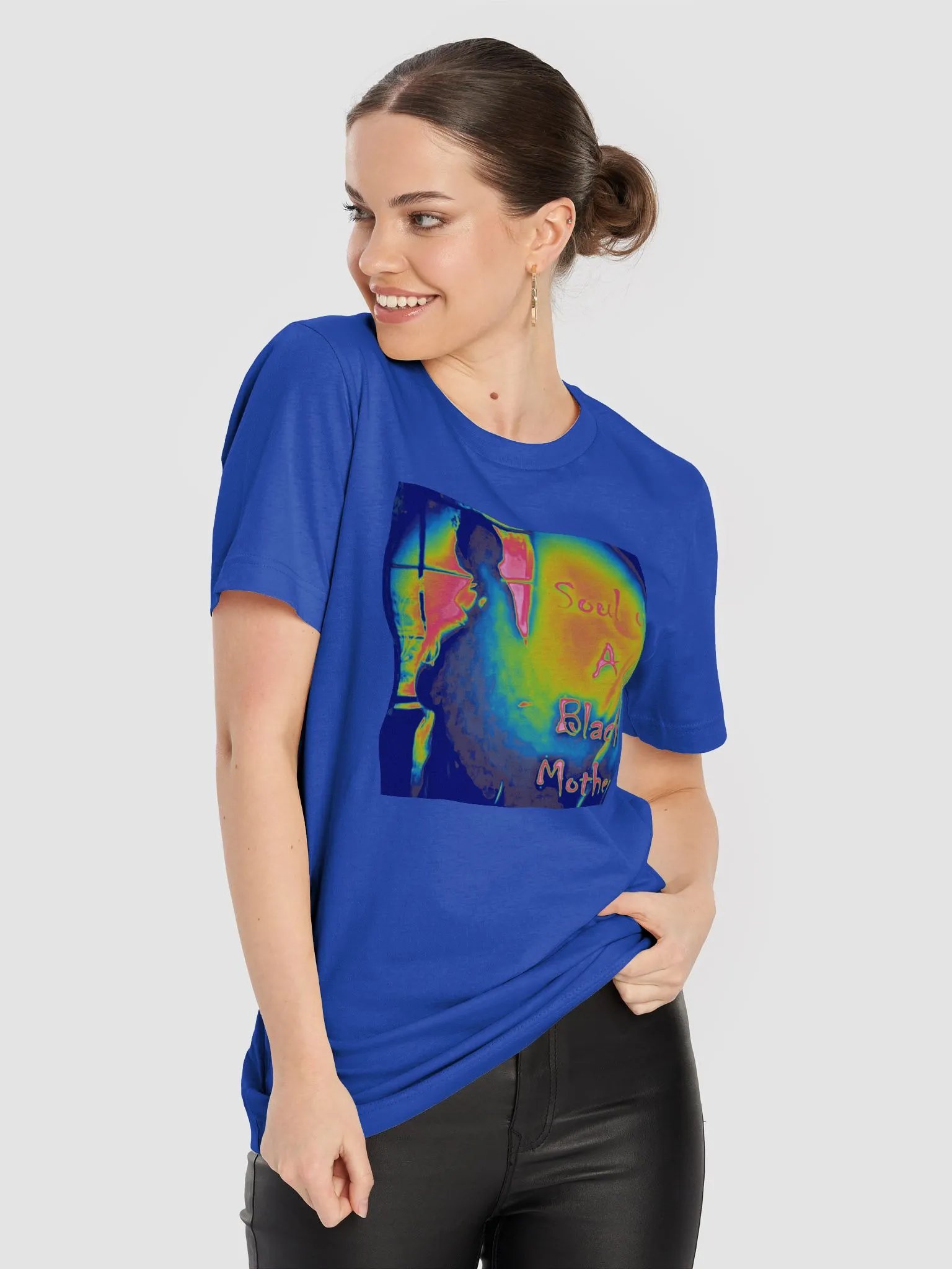 Soul of A Black Mother Tee Blue Multi product image (8)