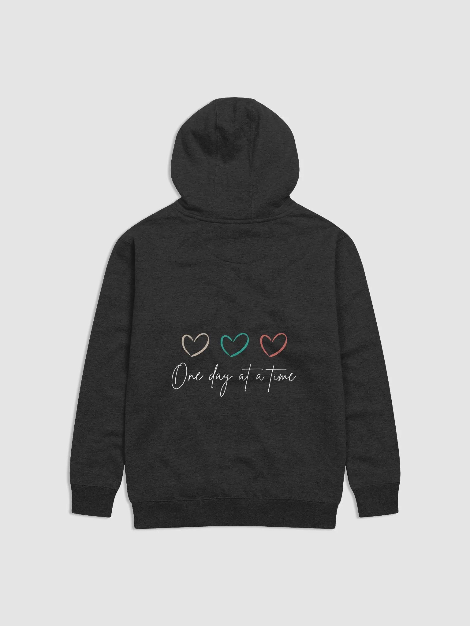 One day at a time (white writing)- Hoodie product image (2)