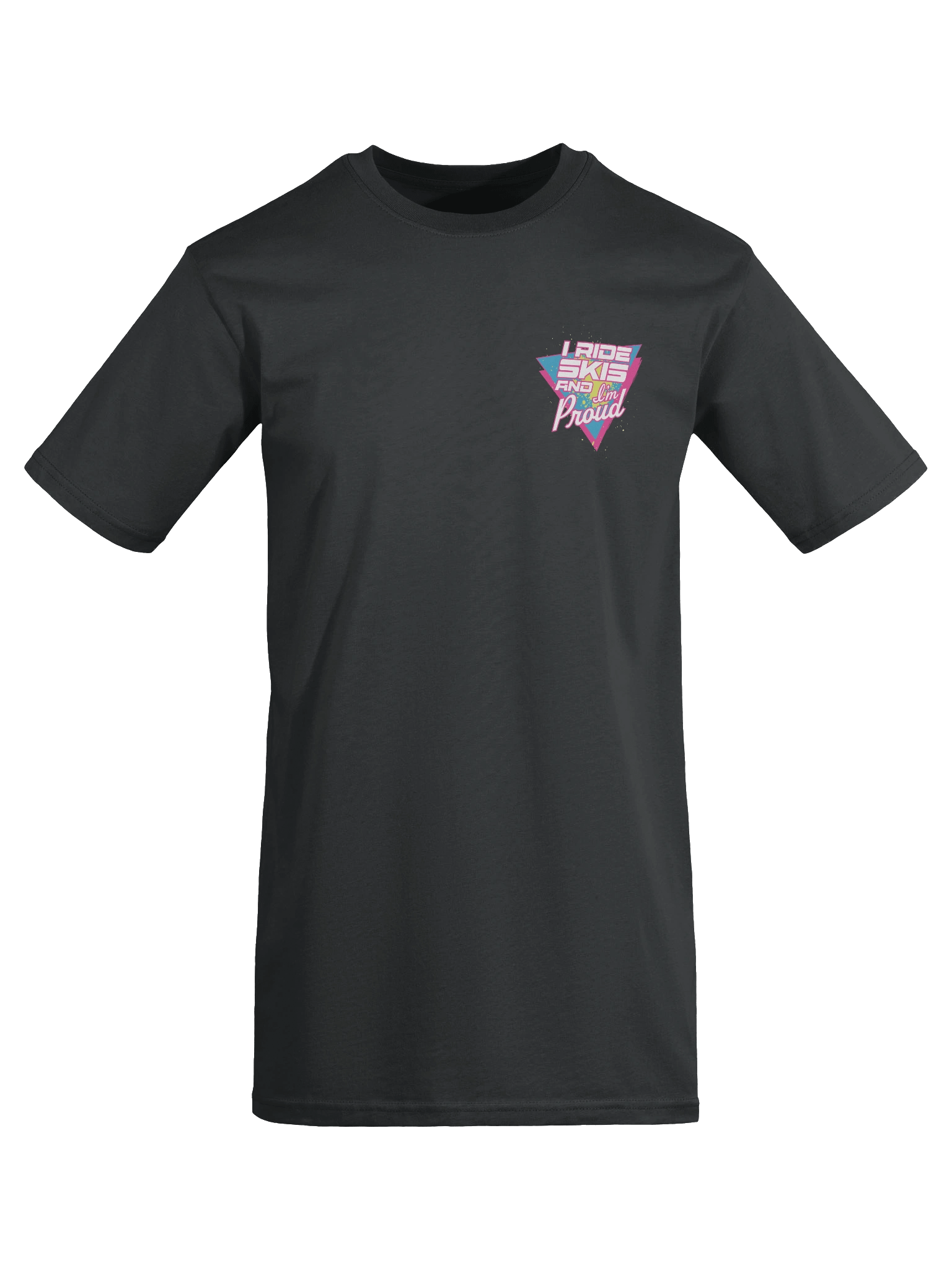 "I Ride Skis and I'm Proud" Black Tee product image (7)
