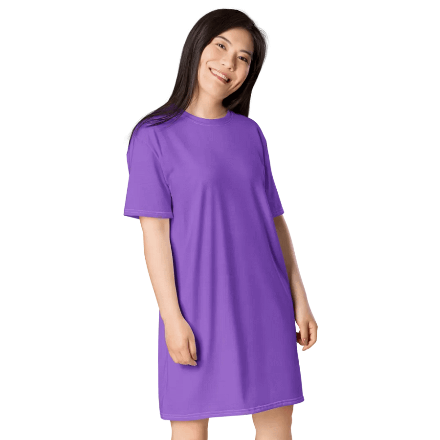 Plain Color Amethyst T-Shirt Dress product image (4)