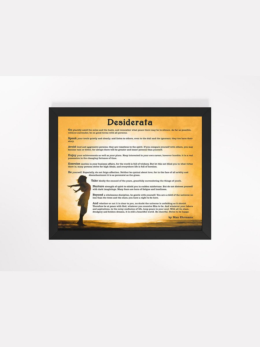 Desiderata Poem Print – Inspirational Framed Poster product image (1)