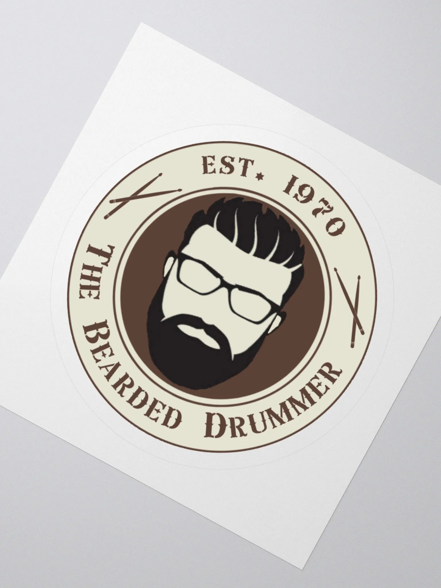 The Bearded Drummer Logo Sticker product image (6)