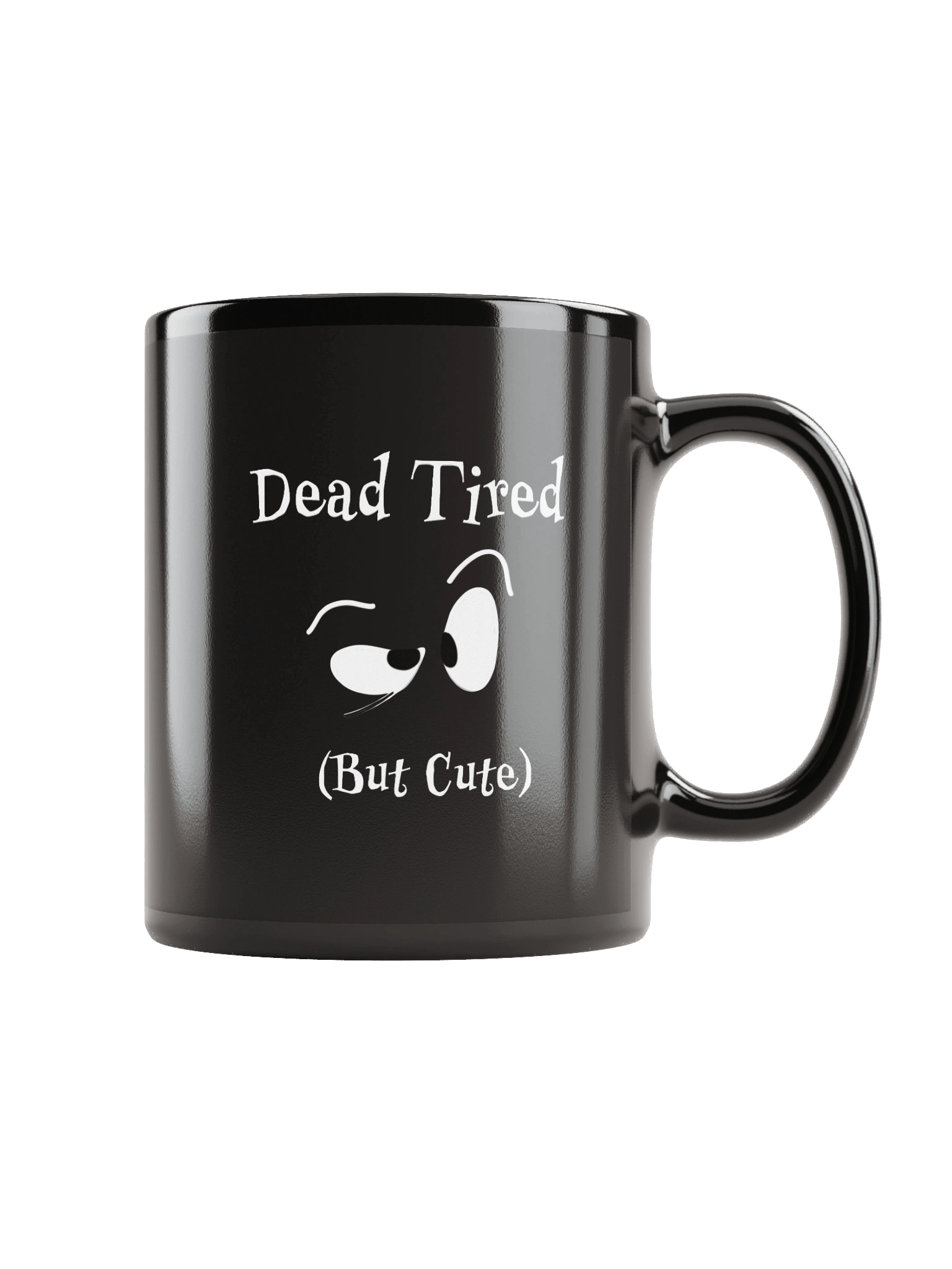 Dead Tired But Cute – Droopy-Eyed Cartoon Ceramic Mug product image (2)