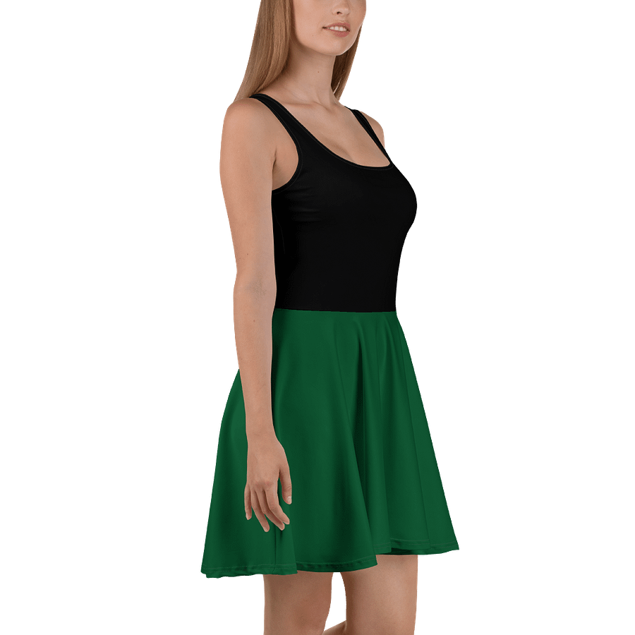 Midnight Veil Designs Black and Green Gothic Skater Dress - XS to 3XL product image (4)