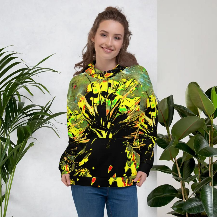Bright Abstract Dandelion Unisex Pull Over Hoodie product image (5)