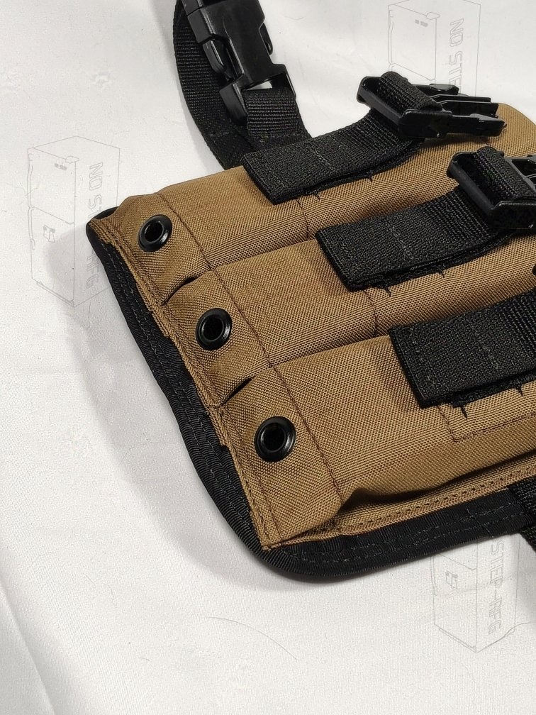 'Ready to ship' Drop leg triple MP5 Pouch, Coyote/black product image (6)
