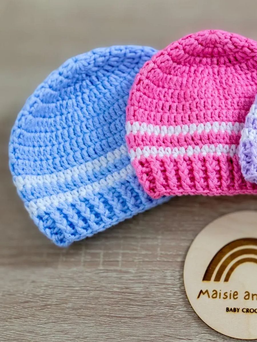 Crochet Pattern: Striped Baby Hat product image (6)