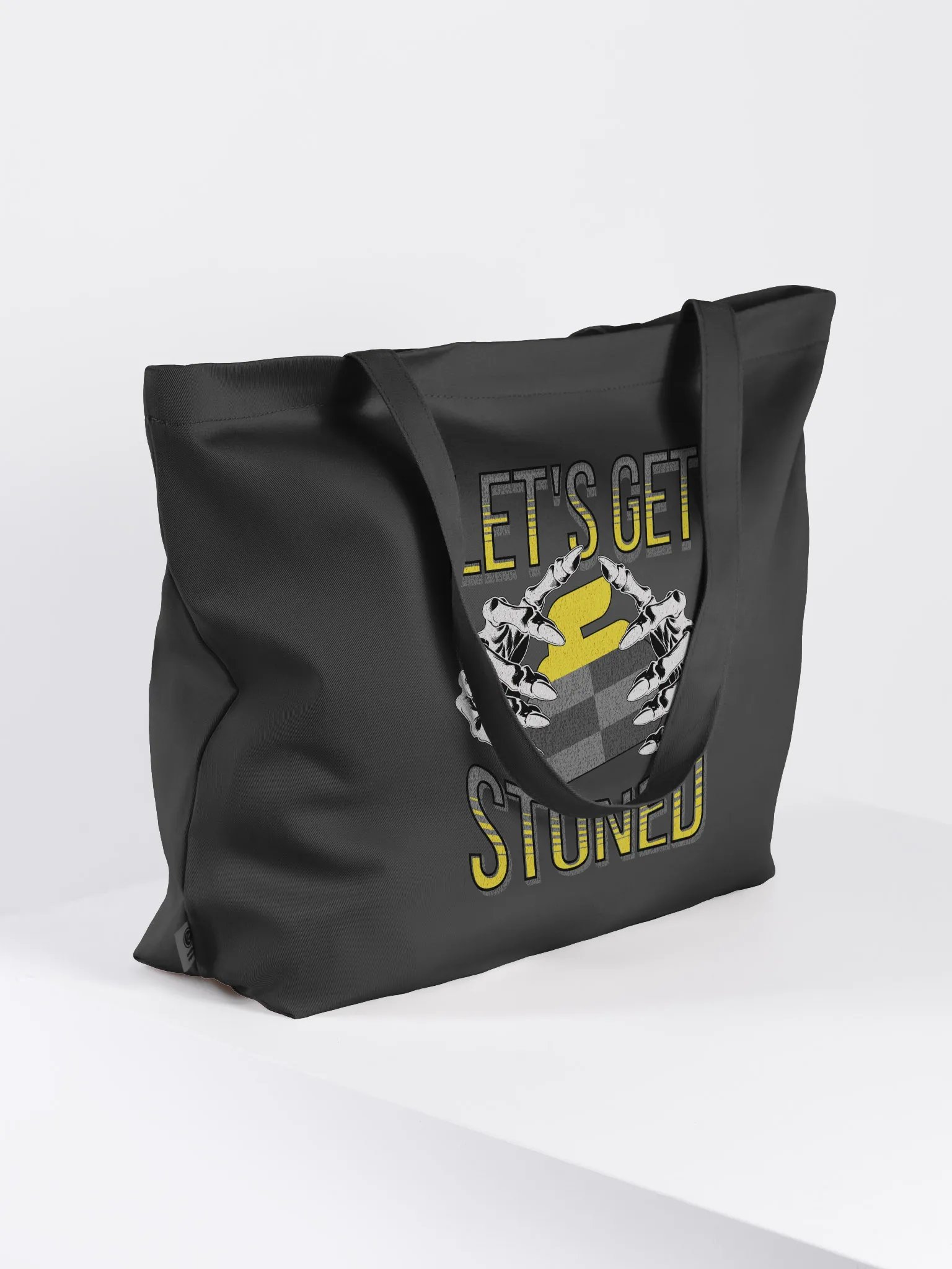 Lets Get Stoned Curling Skeletal Hands Eco Tote product image (1)