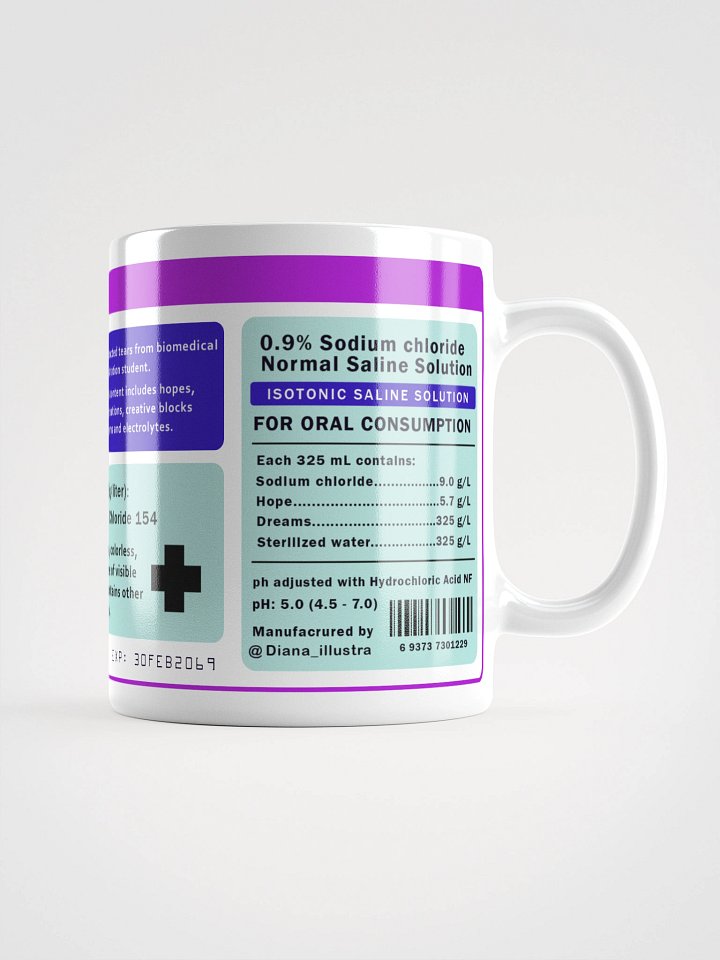 "Biomedical illustration student tears" Ceramic mug product image (2)