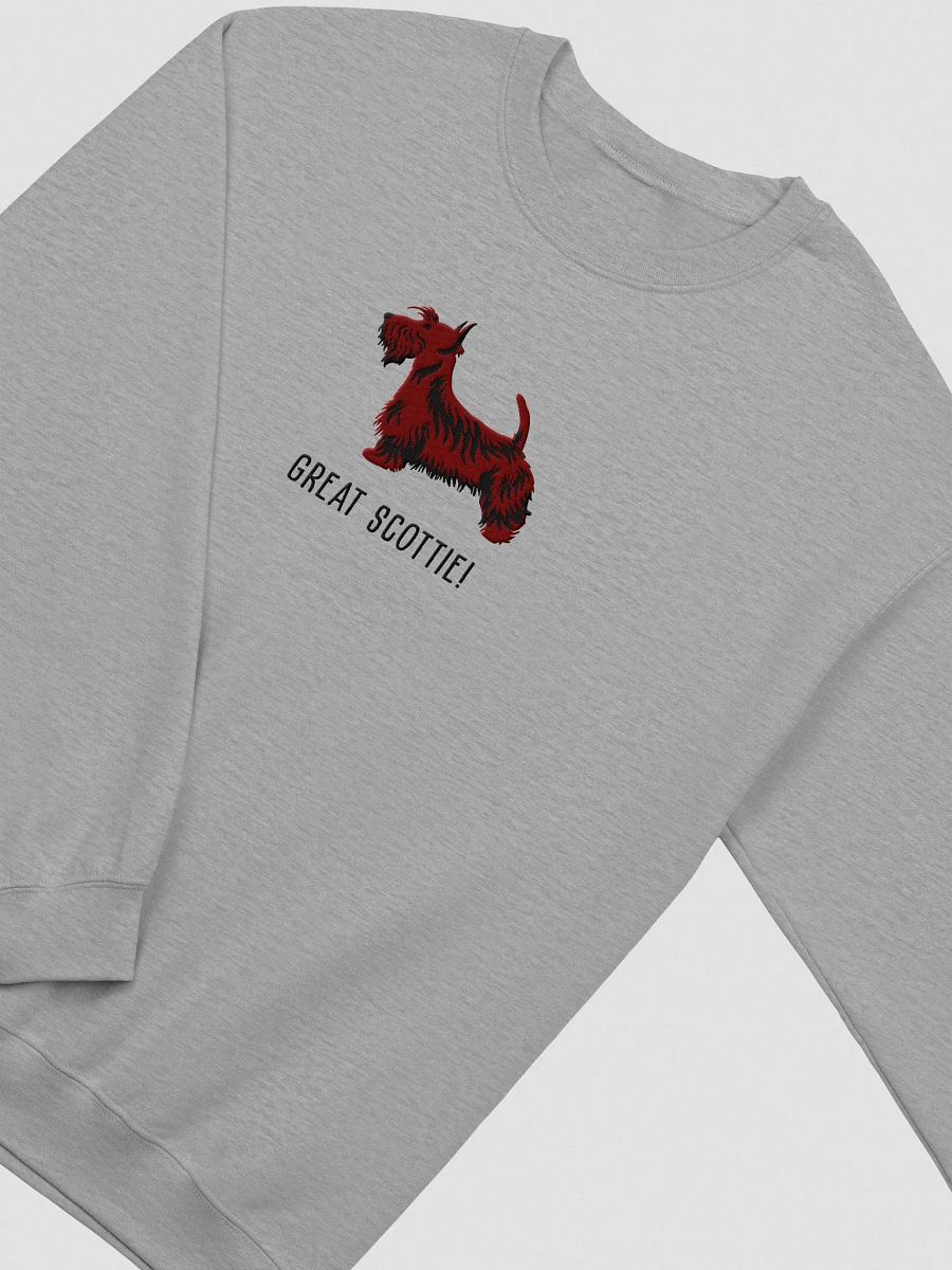 Great Scottie! Sweatshirt (Embroidered) of a Scottish Terrier(Brown) product image (6)