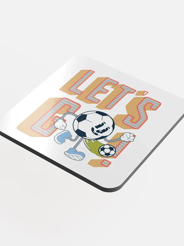 Lets Go Mascot Soccer Head Cork Coaster product image (1)