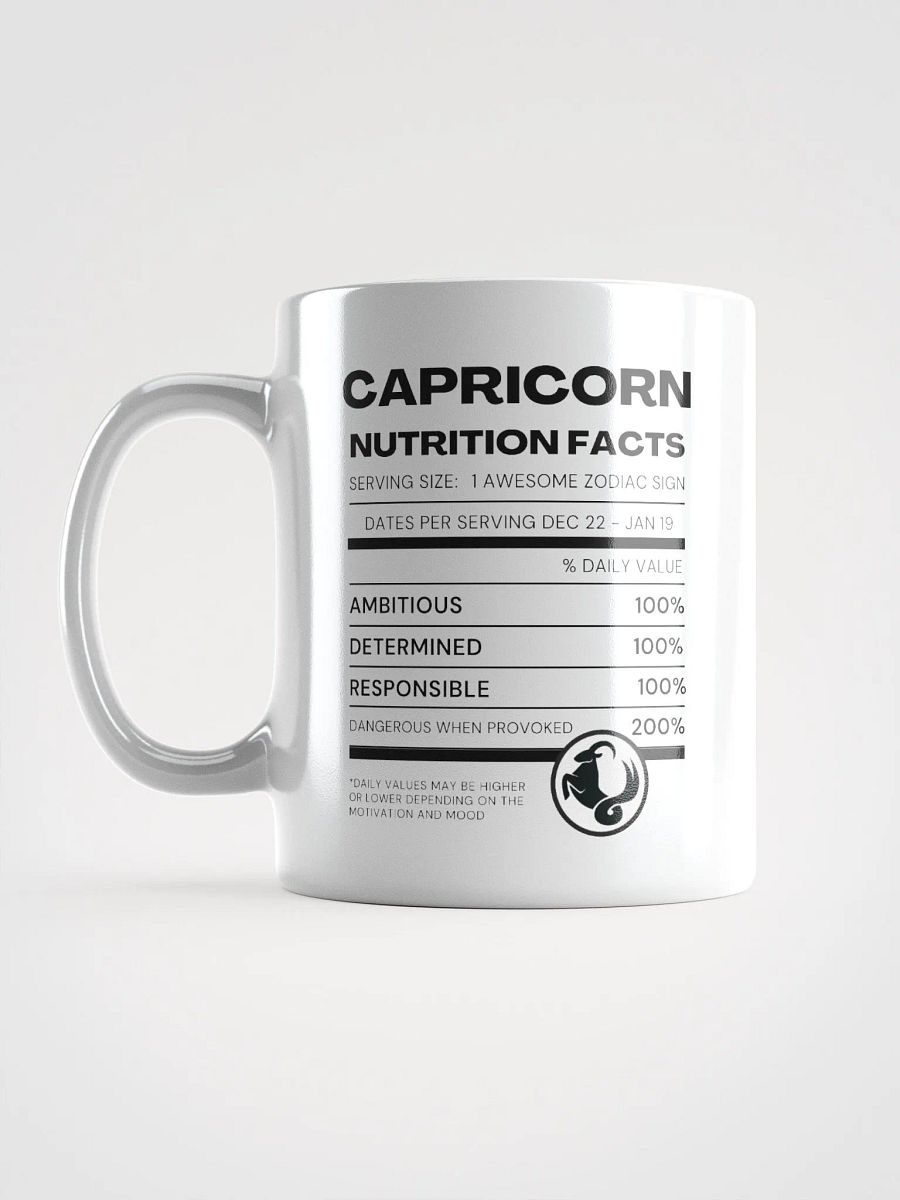 Capricorn Nutrition Facts Mug product image (7)