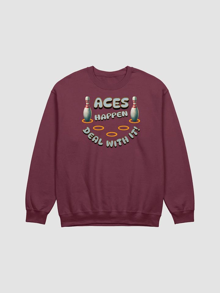 Aces Happen Deal With It Bowling Pins Sweatshirt product image (3)