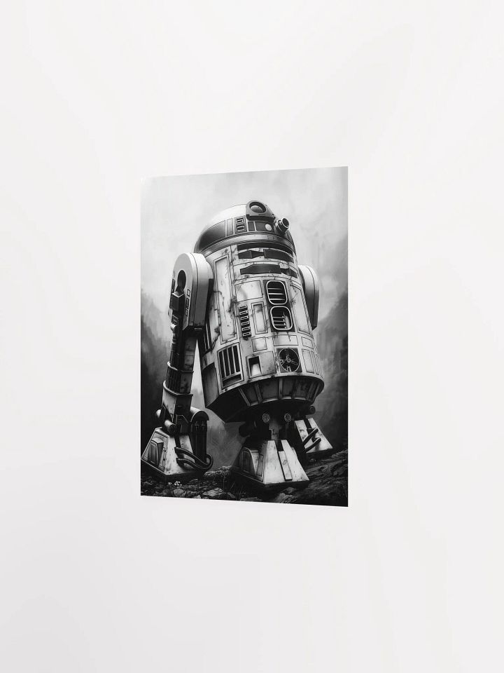Vibrant Black and White Matte R2D2 Poster product image (1)