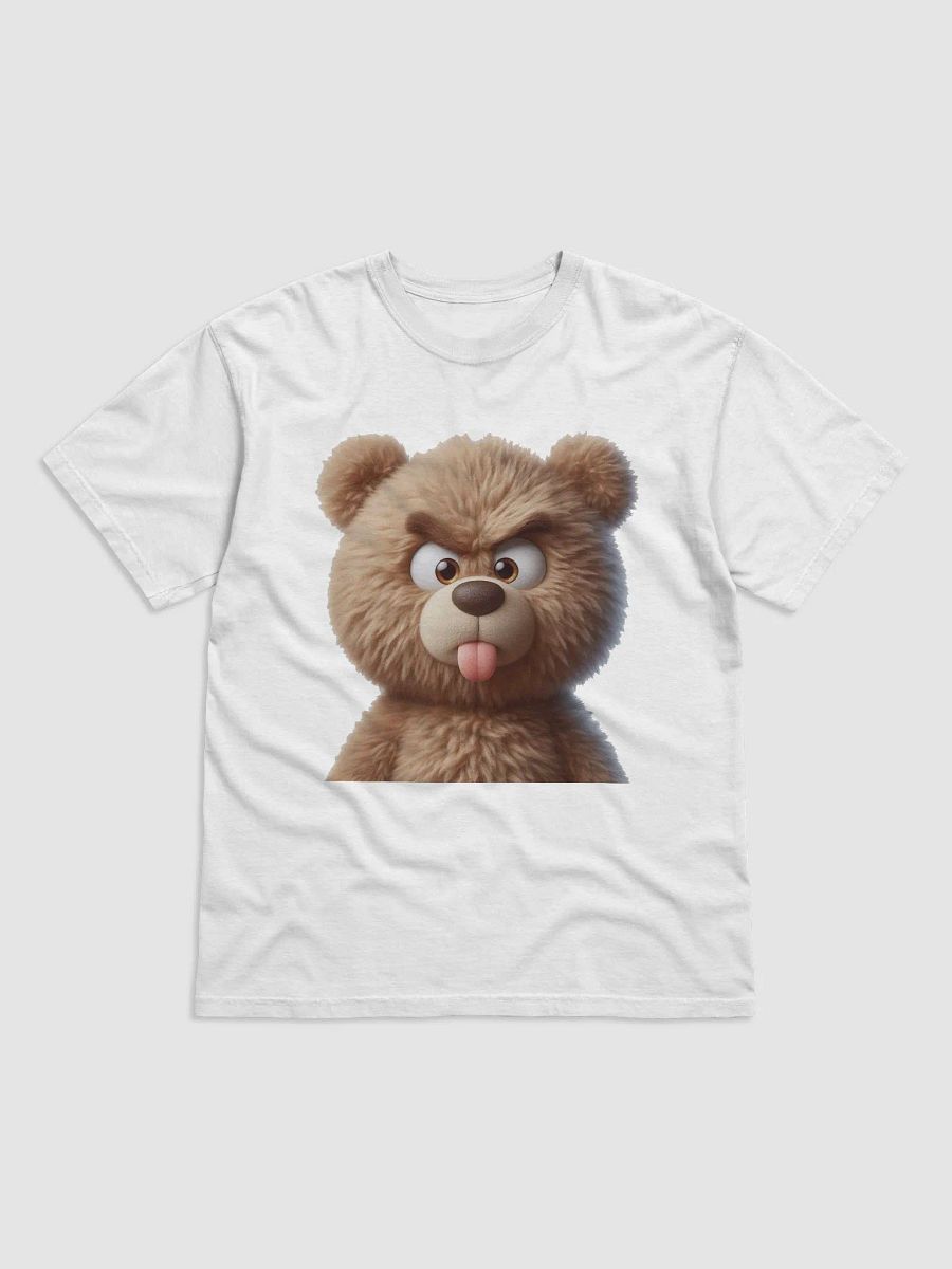 Rude Bear #Humorous Heavyweight White T-Shirt product image (2)