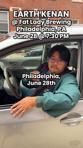 TICKETS IN BIO 🌏 Earth Kenan LIVE in Philadelphia, PA June 28th @fatladybrewing playing with @joey_ditullio and @andrewlipke ...