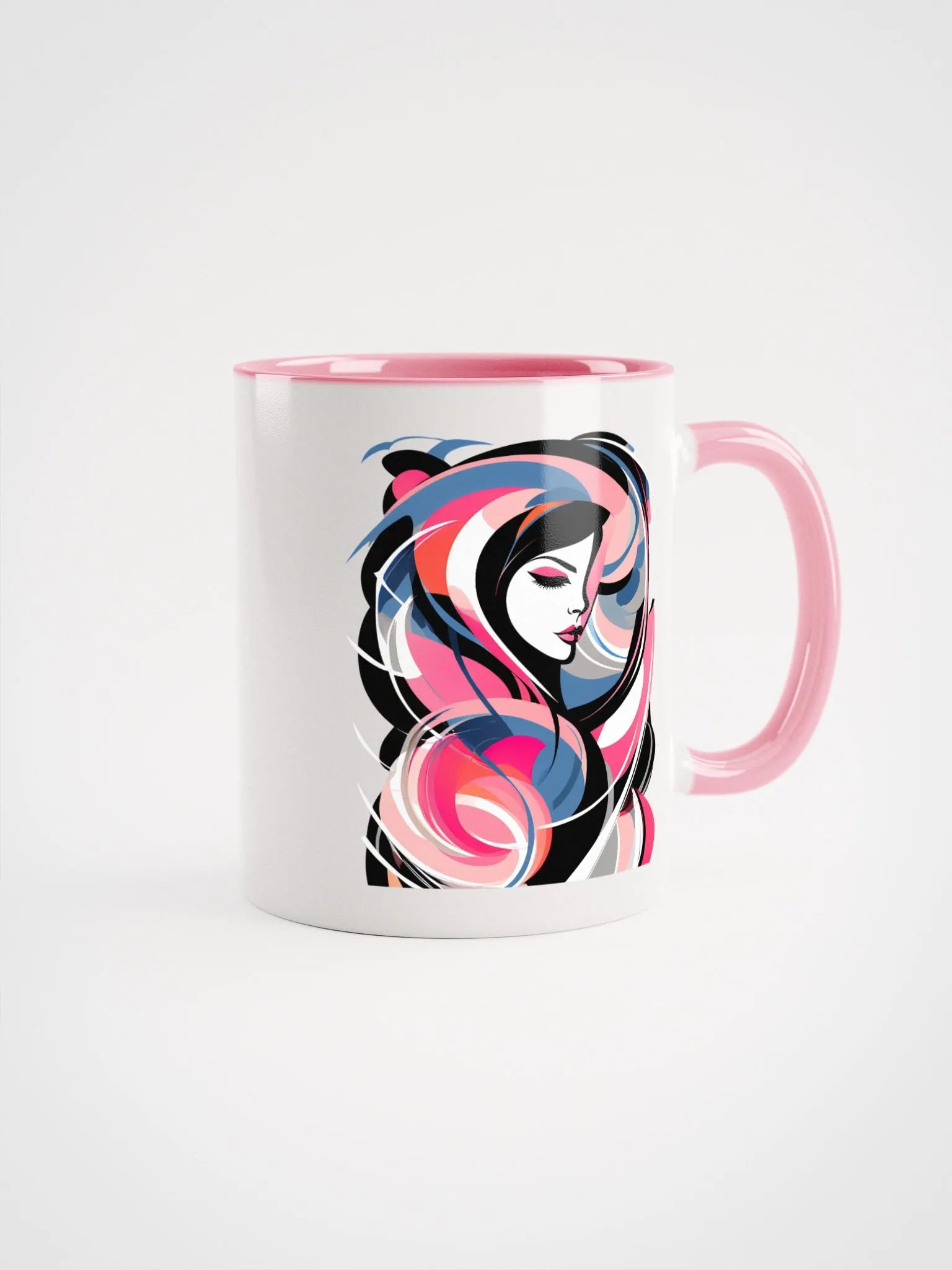 Serenity - Abstract Art - Ceramic Mug with Color Inside product image (1)