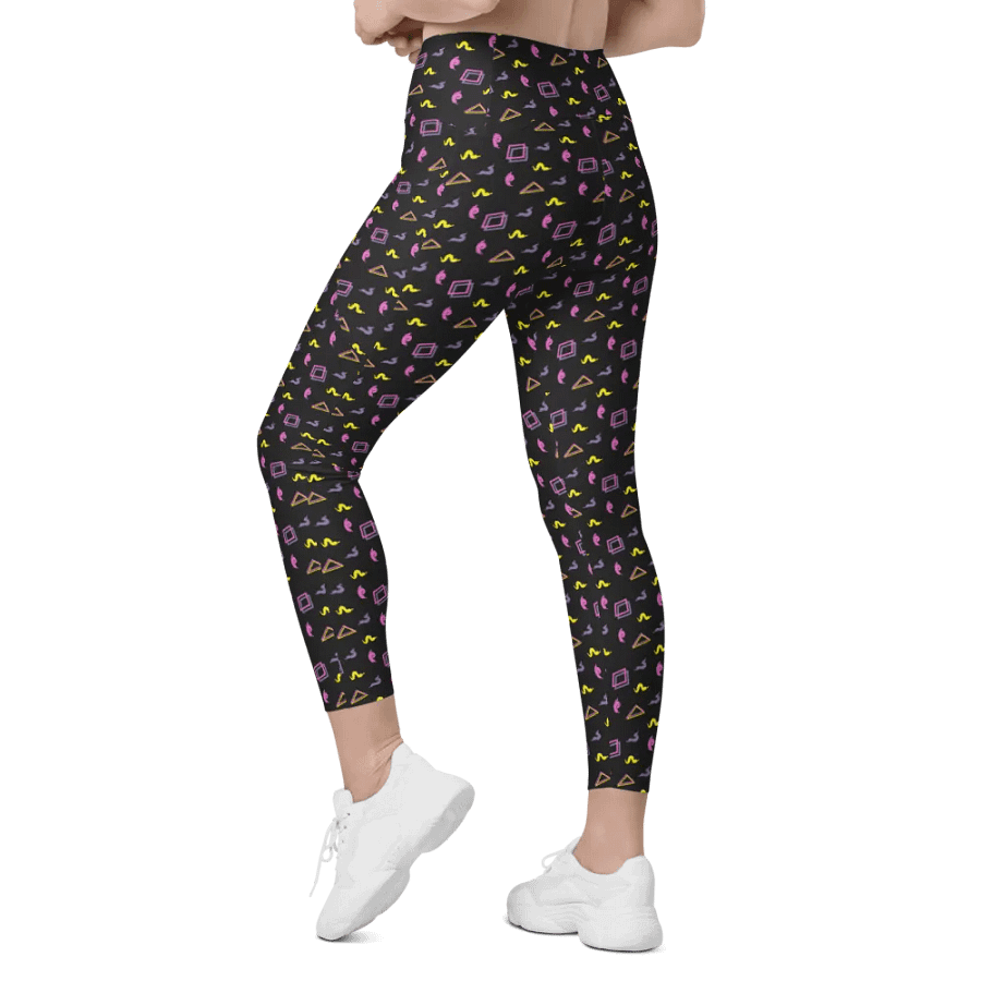 Oh Worm black pattern pocket leggings product image (6)
