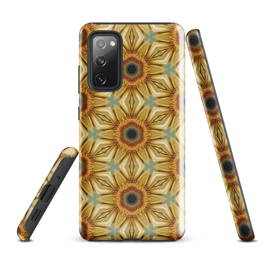 Tough Phone Case for Samsung® - Abstract Sunflower Hex Geometric Design product image (1)