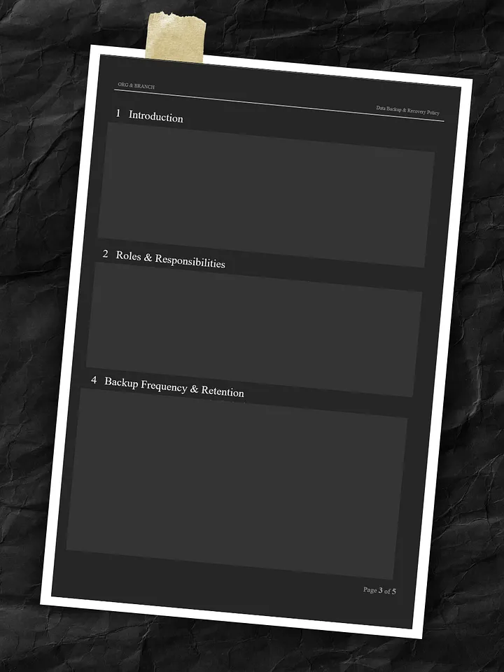 Data Backup & Recovery Plan Template product image (2)