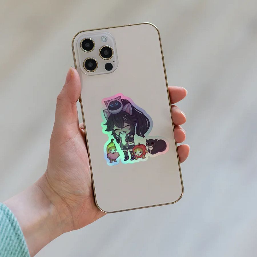 Neko and the Silly Cats Squad Holographic Sticker product image (8)