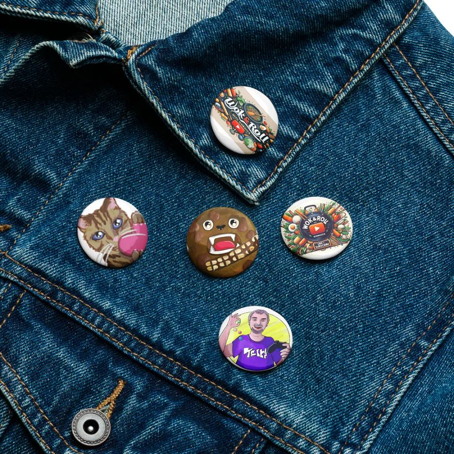 Wok & Roll Pin Button Set product image (16)