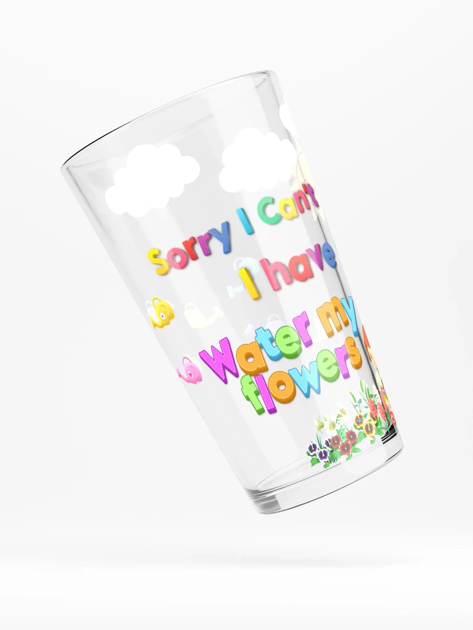 Sorry I Can't Tall Glass product image (4)